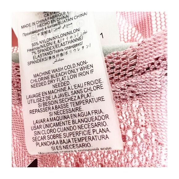 Bcbgmaxazria Top Womens Medium Agda Pink Long Sleeve Lace Blouse shirt  NWT fall - Picture 5 of 7